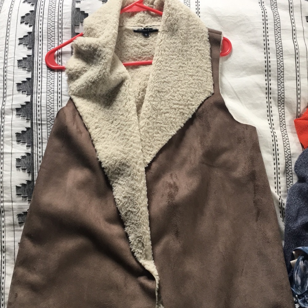 Faux suede vest